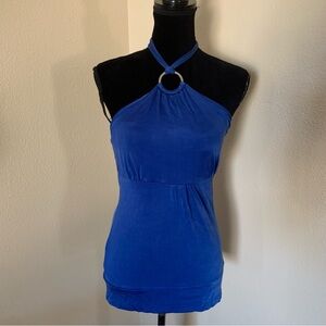 Banana Republic Royal Blue Halter Blouse